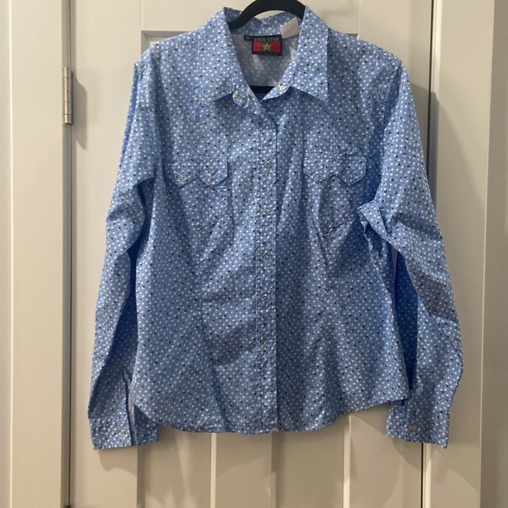 Five star by roper xl women's western button up horseshoe print 🐴🤠 EUC